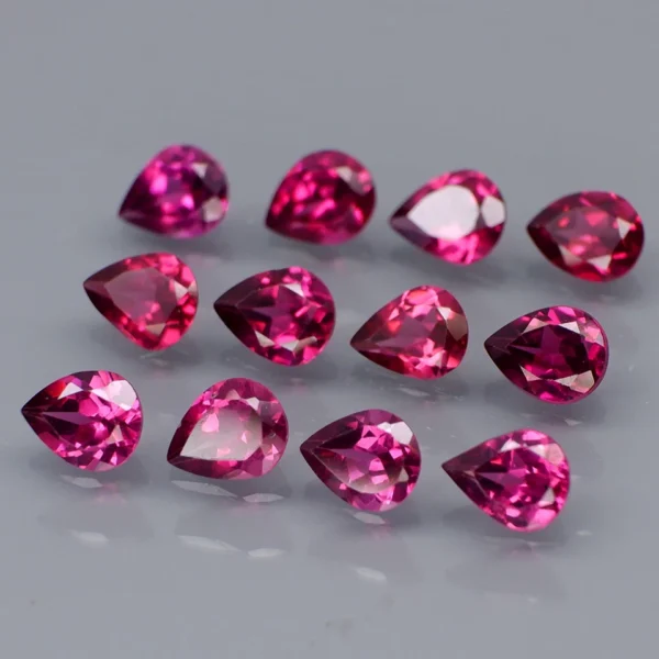 4.62 karátos rodolit gránát szett málna piros 5 x 4 mm - Image 3