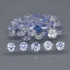 1.88 karátos zafír szett platina kék 2.1 - 2.4 mm