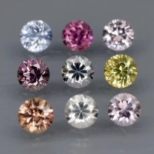 1.97 karátos zafír szett színes 3.5 - 3.7 mm