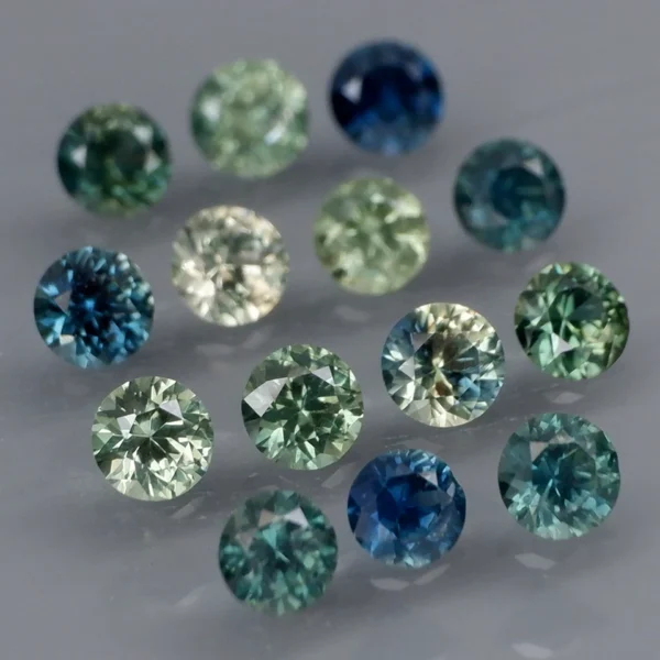 1.98 karátos zafír szett színes 3 - 3.3 mm - Image 2