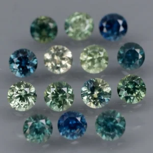 1.98 karátos zafír szett színes 3 - 3.3 mm