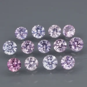 2.00 karátos zafír szett rózsaszínű 3 - 3.3 mm