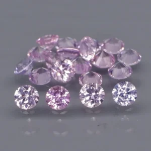 2.01 karátos zafír szett rózsaszínű 2.8 mm