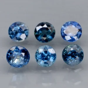 2.04 karátos zafír szett kék 3.8 - 4.1 mm