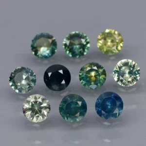 2.10 karátos zafír szett zöld-kék 3.6 mm