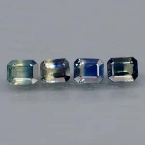 2.20 karátos zafír szett 5 x 4 mm