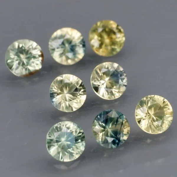 2.25 karátos zafír szett sárga többszínű 3.8 - 3.9 mm - Image 2