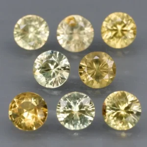 2.45 karátos zafír szett sárga 4 mm