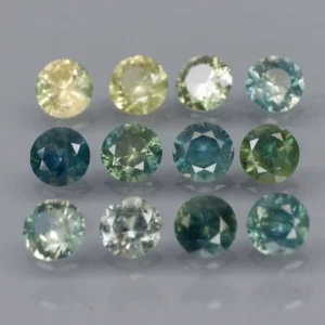 2.60 karátos zafír szett színes, 3.6 mm