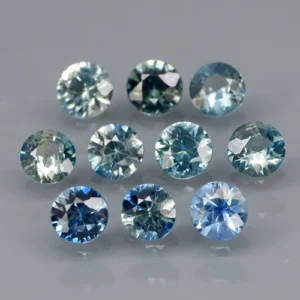 2.86 karátos zafír szett acélkék 3.8 - 4 mm