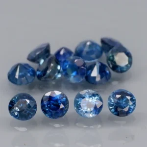 3.11 karátos zafír szett kék 3.2 - 3.5 mm