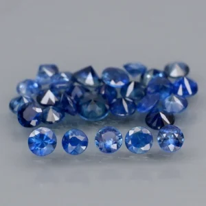 3.12 karátos zafír szett kék 2.5 - 3.2 mm