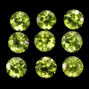 4.97 karátos peridot drágakő szett 5 mm