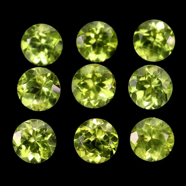 4.54 karátos peridot drágakő szett 5 mm - Image 3