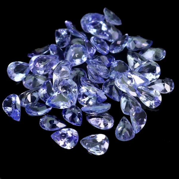 5.17 karátos tanzanit drágakő szett 4 x 2.5 mm