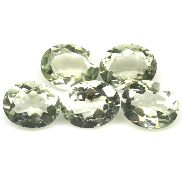 12.79 karátos praziolit zöld kvarc drágakő szett 10 x 8 mm - Image 2