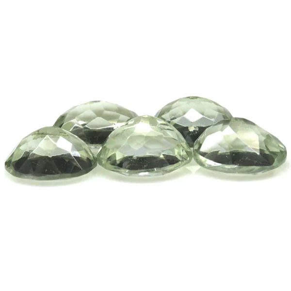 12.79 karátos praziolit zöld kvarc drágakő szett 10 x 8 mm - Image 3