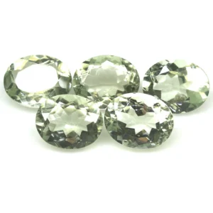 12.79 karátos praziolit zöld kvarc drágakő szett 10 x 8 mm