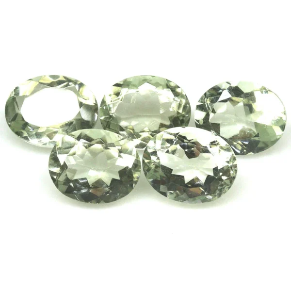 12.79 karátos praziolit zöld kvarc drágakő szett 10 x 8 mm