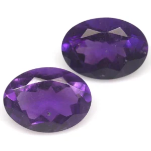 10.44 karátos ametiszt drágakő pár 14 x 10 mm