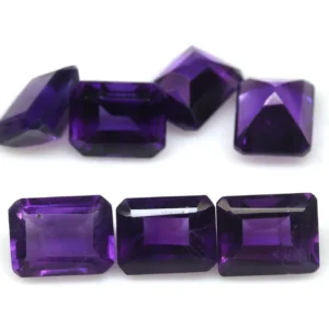 16.46 karátos ametiszt drágakő szett 7 x 8 - 9 x 7 mm