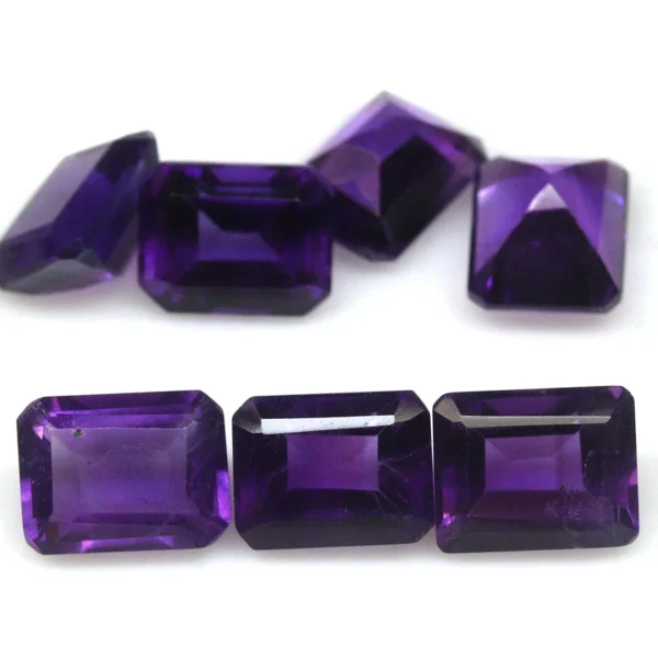 16.46 karátos ametiszt drágakő szett 7 x 8 - 9 x 7 mm