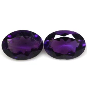 9.30 karátos ametiszt drágakő pár 14 x 10 mm