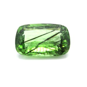 30.85 karátos peridot drágakő ludwigit tűs zárványokkal