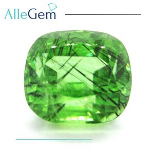 46 karátos párna forma prémium természetes peridot drágakő ludwigit tűs zárványokkal Pakisztánból
