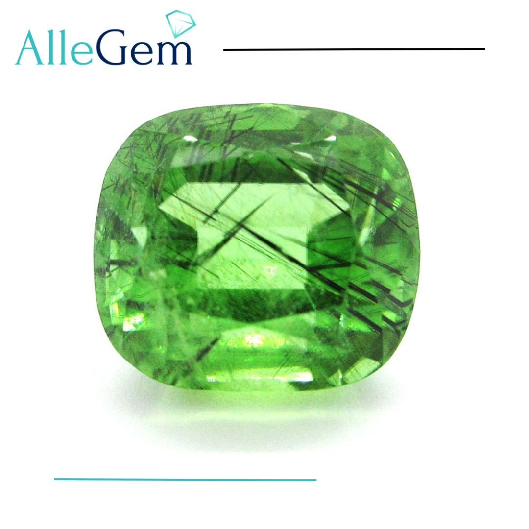 46 karátos párna forma prémium természetes peridot drágakő ludwigit tűs zárványokkal Pakisztánból - Image 4
