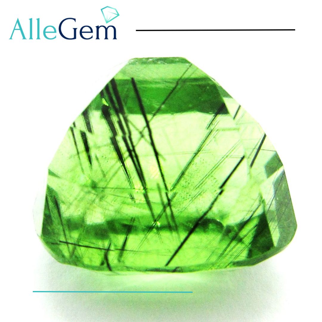46 karátos párna forma prémium természetes peridot drágakő ludwigit tűs zárványokkal Pakisztánból - Image 6